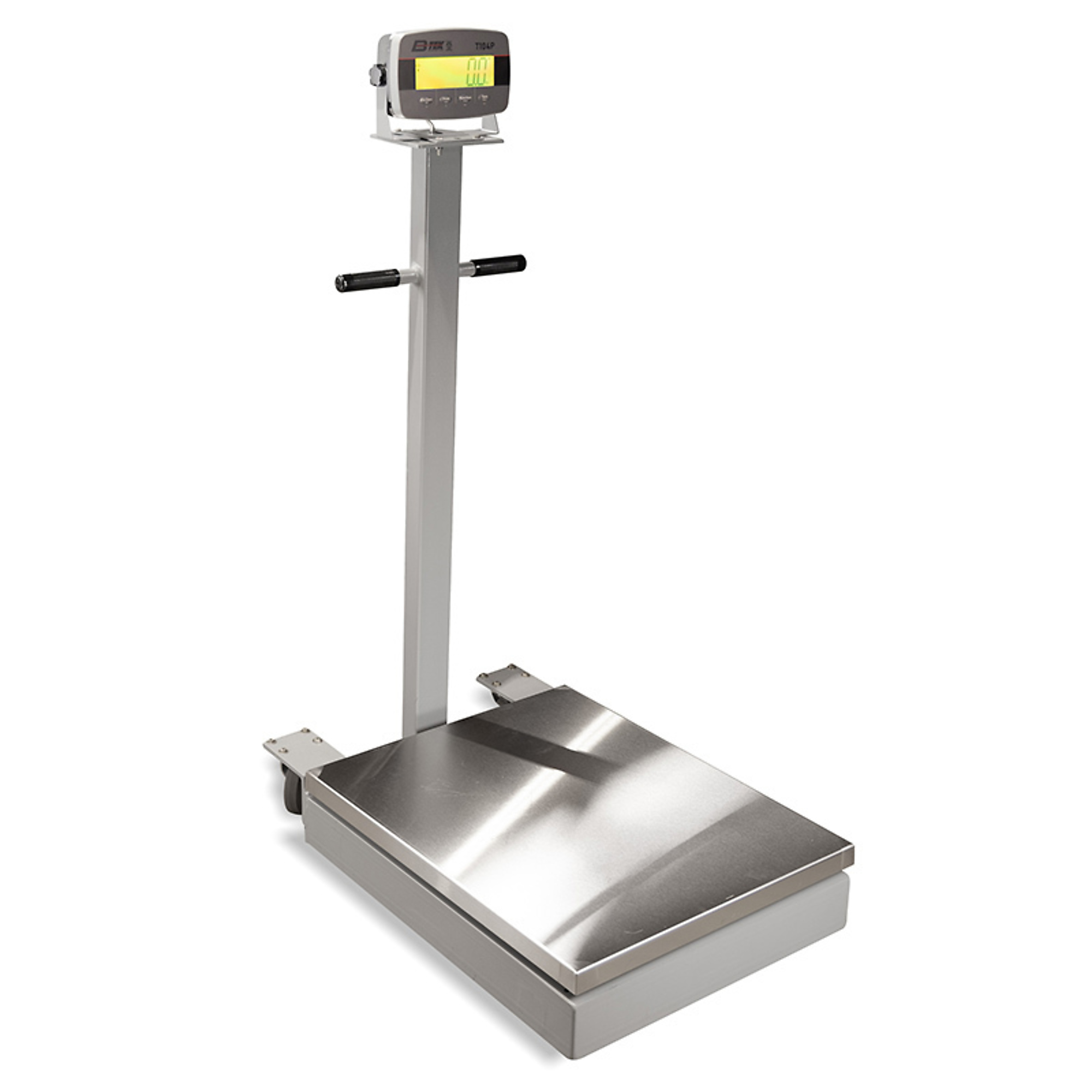 30x24 1k Portable Floor Scale With Casters, Column & Indicator. Counting and Inventory Scale